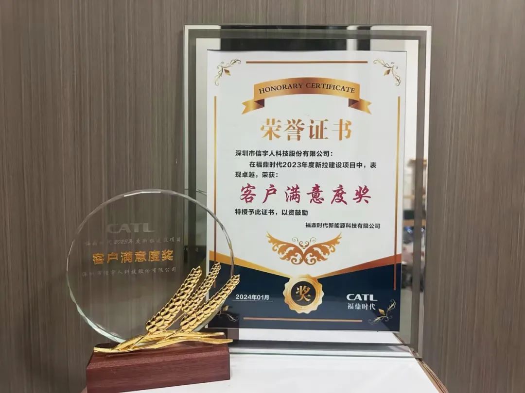 yl6809永利官网动态 | 我司荣获宁德时代“客户满意度奖”